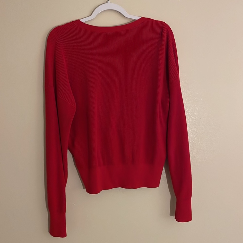 Large Banana Republic Red Wrap Sweater - Picture 4 of 6